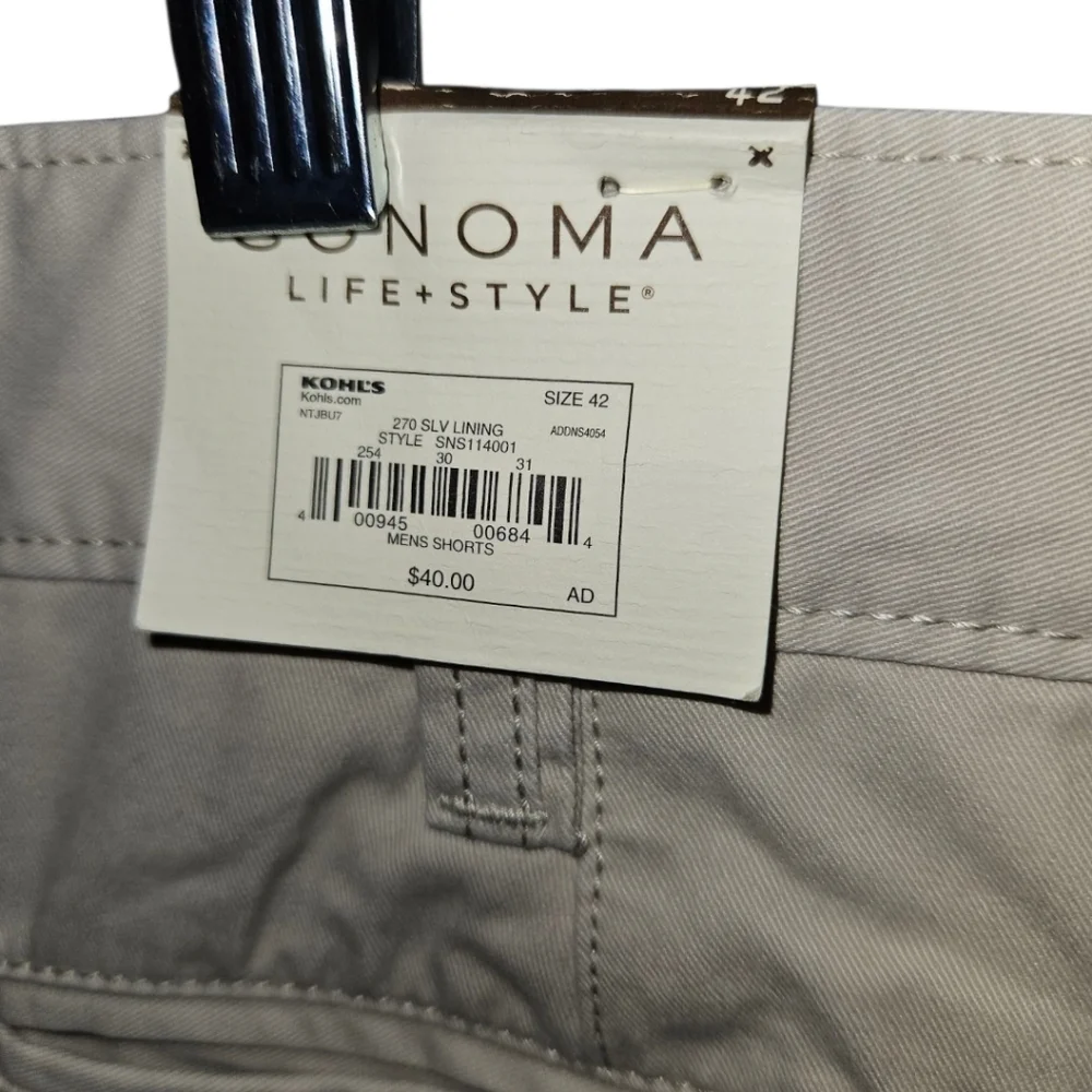 NWT Sonoma Life + Style The Perfect Fit Vintage Wash Men's Shorts